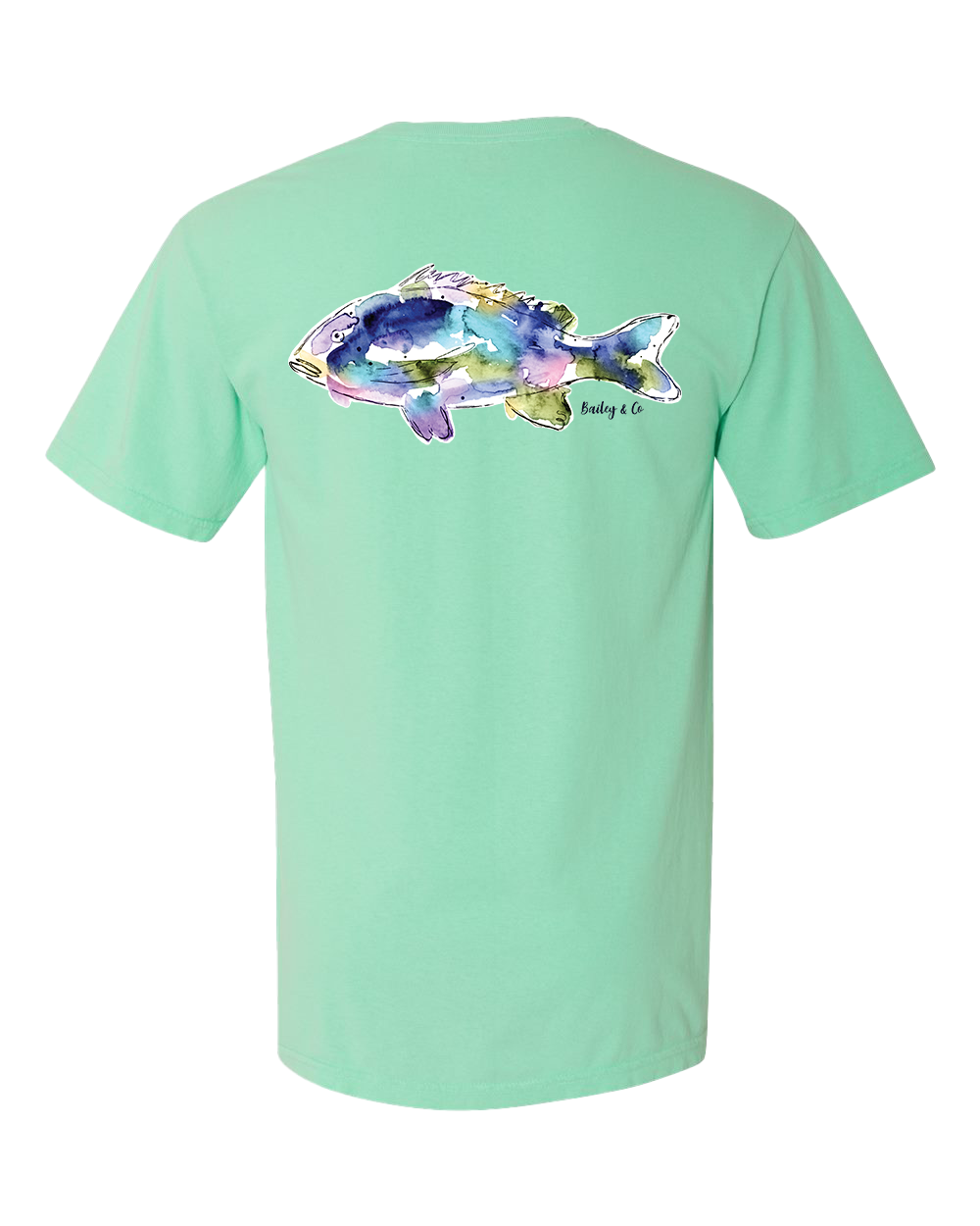 Blue Watercolor Fish Tee