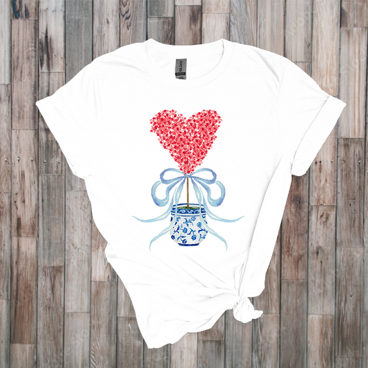 Red Heart Topiary Tee