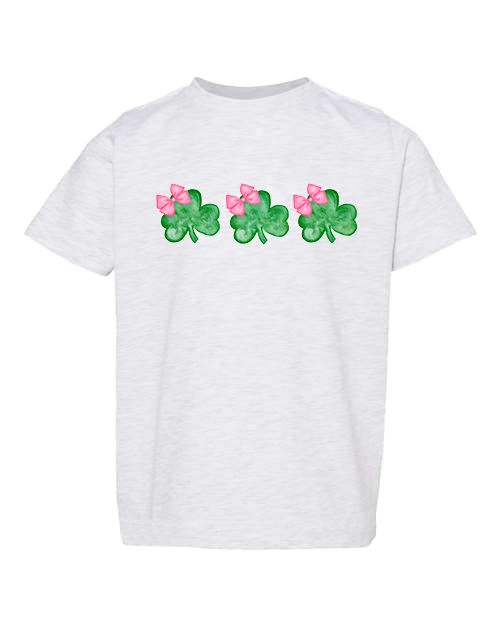 Shamrock Bow Trio Toddler Tee