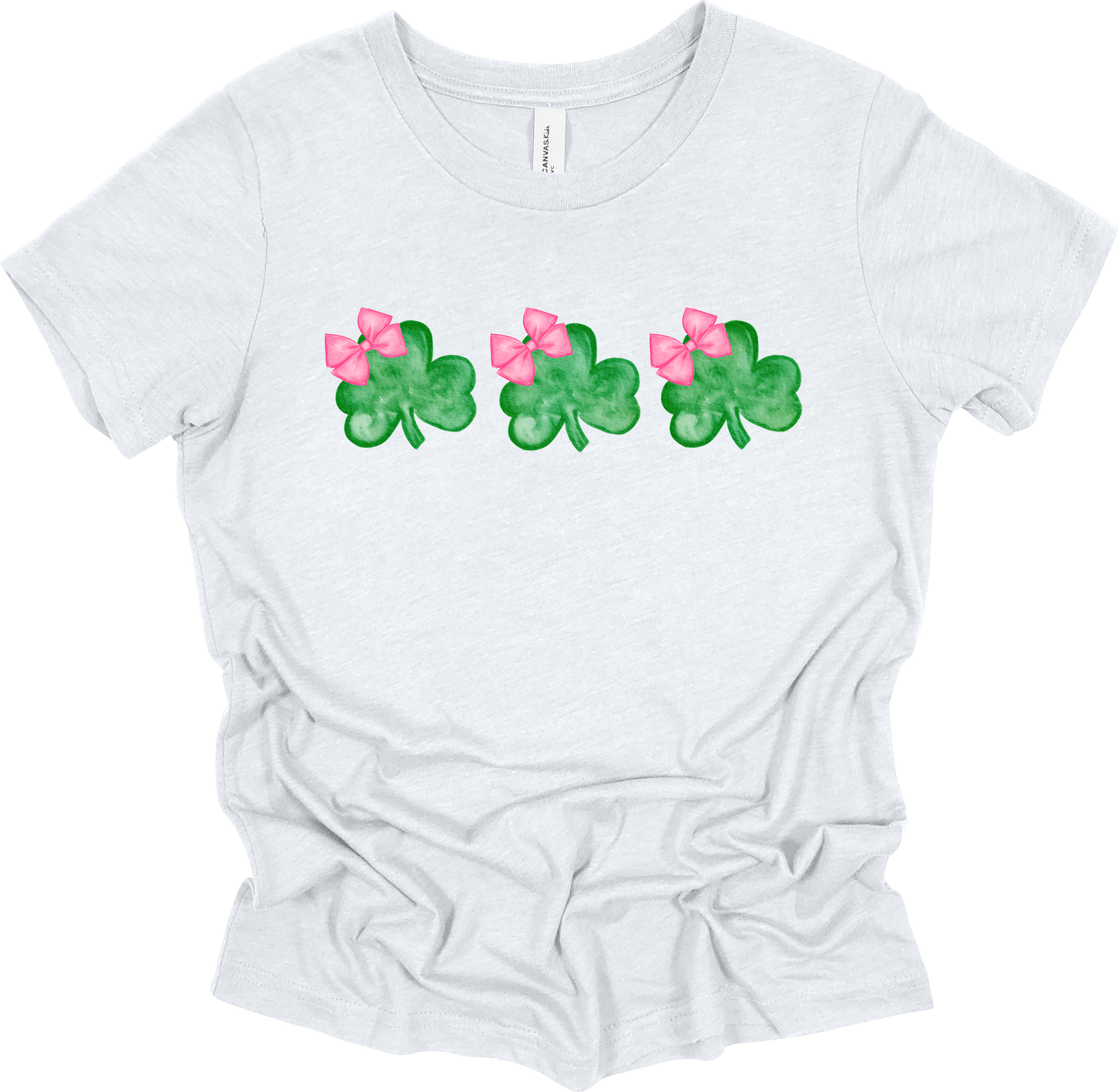 Shamrock Bow Trio Youth Tee